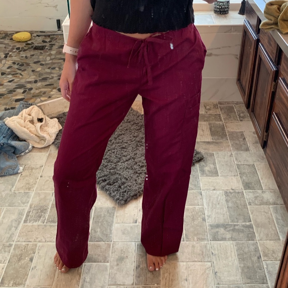 Maroon scrubs